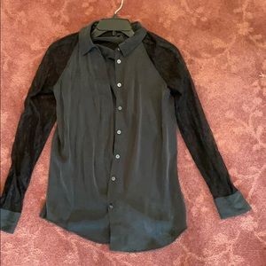 Lace sleeve Equipment blouse